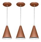 Kit Com 03 Luminarias - Pendente Colorido (varias Cores)