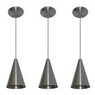 Kit Com 03 Luminarias - Pendente Colorido (varias Cores)