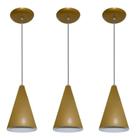 Kit Com 03 Luminarias - Pendente Colorido (varias Cores)