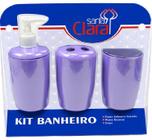 Kit Com 03 Peças Para Banheiro Lilás- Santa Clara