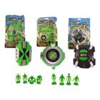 Kit Com 03 Relógios Ben 10 Onimitrix, Ominiverse e lancador Ben 10 Aliens ou Lança teia