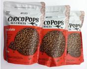 Kit com 03 unidades de Cereal Matinal Saudável ChocoPops Australia Sabor Chocolate de 200g-Harts Natural