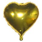 Kit com 05 Balões Metalizado - Coração Dourado (81cm)