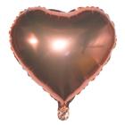 Kit com 05 Balões Metalizado - Coração Rose Gold (81cm)