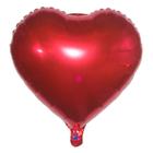 Kit com 05 Balões Metalizado - Coração Vermelho (46cm)