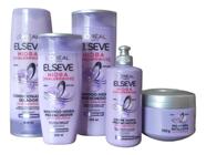 Kit com 05 Elseve Hidra Hialuronico Hidrata Profundamente os Cabelos Desidratados com sh cond 400ml