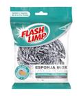 Kit com 05- Esponja Inox Limpeza Pesada- FLASHLIMP