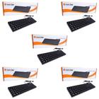 Kit Com 05 Teclado Usb Com Fio Para Computador Pc Abnt2 Resistente Revenda