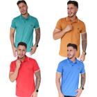 Kit com 06 Blusas Masculina Polo com Punho 100% Algodão