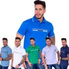 Kit com 06 Camisas Gola Polo Masculina Estampada 100% Algodão