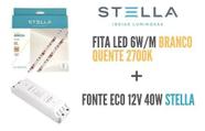 Kit Com 1 Fita 6w/m 2700k Stella + 1 Fonte 12v 40w Stella
