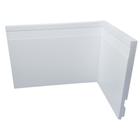 Kit com 10 Barras de Rodapé de Poliestireno Frisado - Branco - 15cm de altura (15x1x240cm)