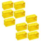 Kit Com 10 Caixa De Luz 4X2 Embutir Amarela