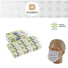 Kit com 10 caixas de Máscara Tripla com filtro Descarpack Branca - Caixa c/ 50 und