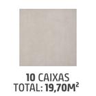 Kit com 10 Caixas de Porcelanato Esmaltado Urban Soft 62,5x62,5cm Caixa 1,97m² Branco Elizabeth