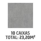 Kit com 10 Caixas Pisos Cerâmico Elemento Plus 62x62cm Caixa 2,32m² Cinza Cecafi