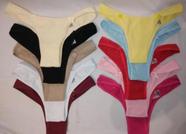 Kit com 10 calcinhas tanga em algodão sortidas tamanho G