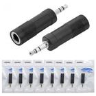 Kit com 10 Conectores Plug de Aúdio e Microfone P2 Macho para P10 Fêmea Atacado