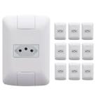 Kit com 10 Conjuntos Tomada Simples 10A 4x2 Aria Tramontina