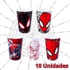 Kit Com 10 Copo Homem Aranha 320ml Festa Infantil