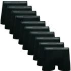 Kit com 10 Cuecas Boxer Lupo Preta Com Elastano Cos Estampado Kit com 10 Cuecas Boxer Lupo Preta Com Elastano Cos Estampado