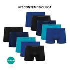 Kit Com 10 Cuecas Selene Original Menino Básica Sem Costura Em Microfibra Confortável Boxer Infantojuvenil