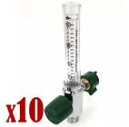 Kit Com 10 Fluxometro Para Oxigênio Unitec