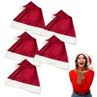 Kit Com 10 Gorros Papai Noel Touca De Natal Natalina