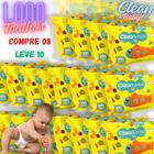 Kit com 10 Lenços/Toalhas Umedecidas Clean Baby/1000 Unidades Extrato de Camomila