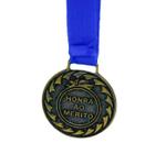 Kit Com 10 Medalhas de Bronze M30 Honra ao Mérito Fita Azul