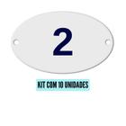 Kit Com 10 Números Oval PVC Numerador 1 ao 20