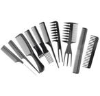 Kit com 10 pentes diversos modelos para Salão de cabeleireiro e Barbearia Hairbrush Anti-estático