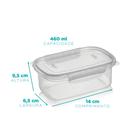 Kit com 10 potes altos com travas 460 ml
