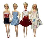 Conjunto de 35 peças de roupas de boneca para bonecas Barbie, roupas de  saias casuais modernas, acessórios de roupas de bonecas Barbie, sapatos de  bijuteria de roupas, inclui 12 saias : 