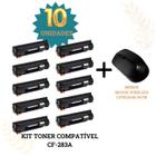 Kit Com 10 Toner Compatível Para Cf283a CF283A 283A 83A M125 M201 M225 M127FN M127FW