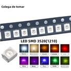 Kit com 100 LEDs SMD RGB, UV e Cores Variadas (Verde, Vermelho, Branco, Azul, Amarelo, Rosa, Roxo, Laranja)