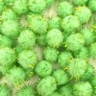 Kit com 100 Pompom em Lurex 1.5cm Verde Claro