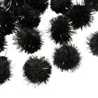 Kit Com 100 Pompom Em Lurex 2.5Cm Preto - Lns