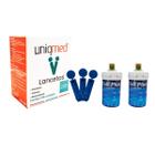 Kit com 100 Tiras On Call Plus 2 + 100 Lancetas Uniqmed