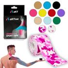 Kit com 12 Bandagem Elástica Adesiva Funcional Kinesio Tape Taping Diversas Cores aKTive Tape