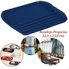 Kit com 12 Bandejas Multiuso Retangular 35,8x23,6 Resistente Restaurante Self Service FastFood Bares