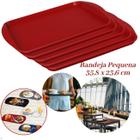 Kit com 12 Bandejas Multiuso Retangular 35,8x23,6 Resistente Restaurante Self Service FastFood Bares