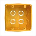 Kit com 12 Caixinhas De Luz 4x4 Embutir Pvc Amarelo - Canal