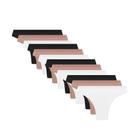 Kit com 12 Calcinhas Trifil C04404/4404 Biquíni - Branco/Preto/Chocolate