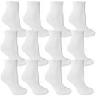 Kit com 12 Pares Meia Infantil Branca Cano Médio