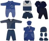 Kit Com 12 Peças Roupa Maternidade Bebê Recém-nascido Menino