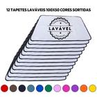 Kit com 12 Tapetinhos Alta Absorção para Pets 100x70 Sortidos - 200 Lavagens - Ecológico