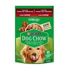Kit com 12un - purina dog chow sache adulto carne e arroz 100g (032685)