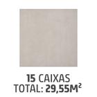 Kit com 15 Caixas de Porcelanato Esmaltado Urban Soft 62,5x62,5cm Caixa 1,97m² Branco Elizabeth