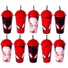 Kit com 15 Copos Homem Aranha 500ml Plasútil Festa Crianças